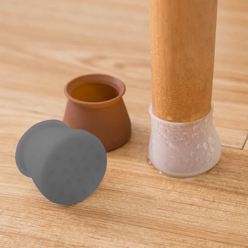Kit Com 12/24/36 Protetor de Silicone para Pés de Cadeira e Mesa Pés Pezinho Redondo