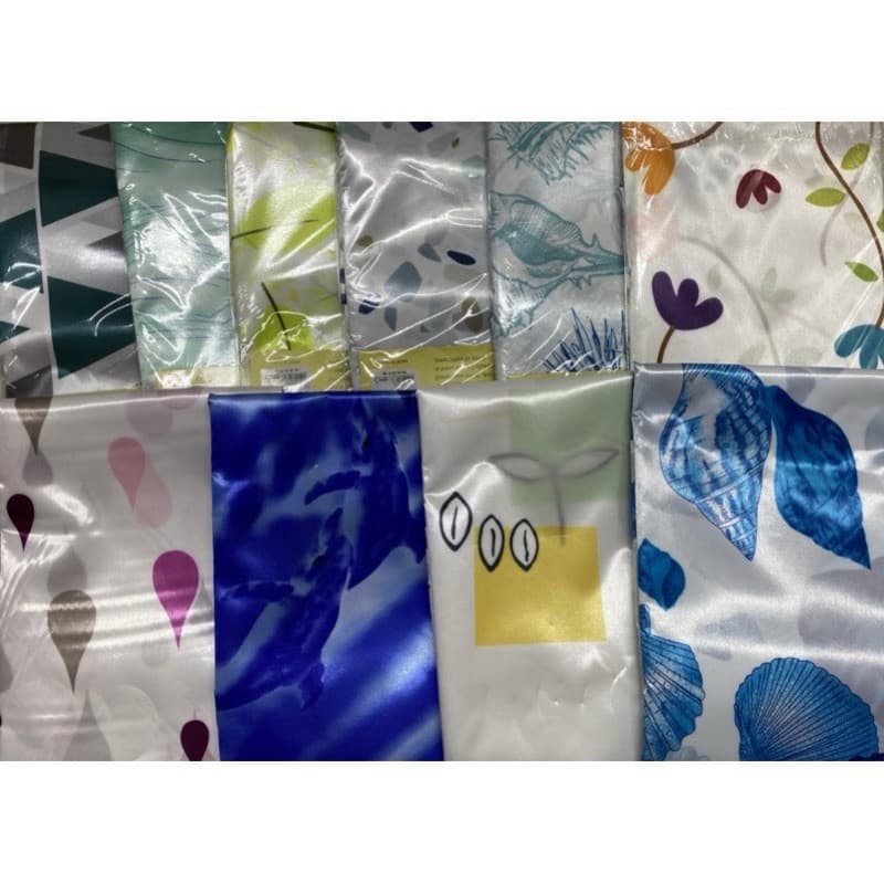 (Ref: P-28G)Cortina para Box de Banheiro tecido impermeavel com Estampas sortidos tamanho 170x200cm