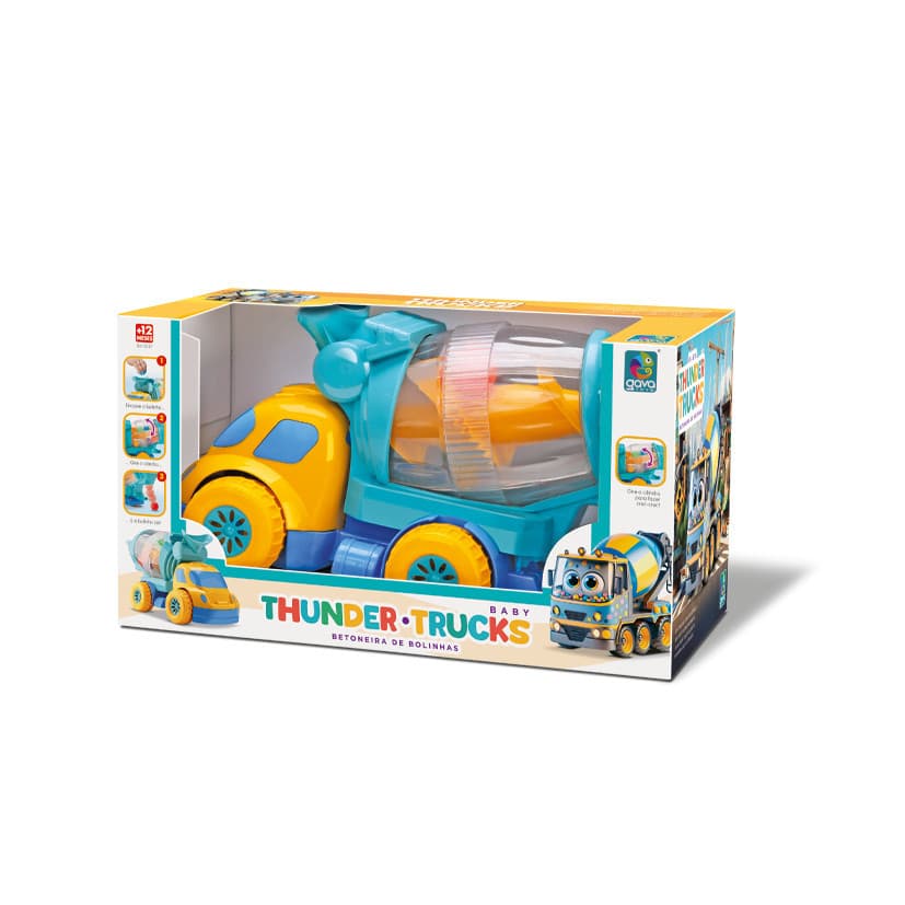 Baby Thunder Trucks Caminhão Betoneira de Bolinhas