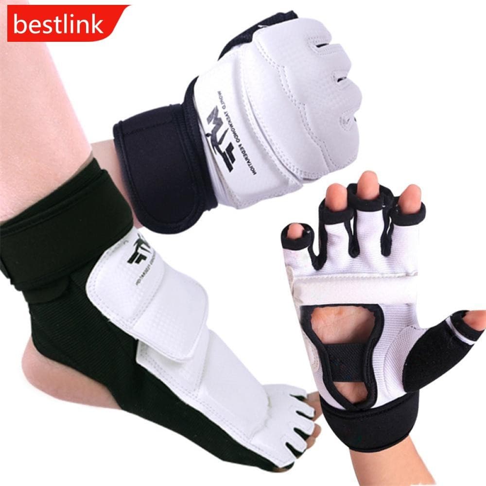 BESTLINK 1 Par Protetores De Taekwondo Treinamento Jogo Mãos Pés Guarda Luvas Pé Mão Conjunta Equipamento Proteção N3Y6