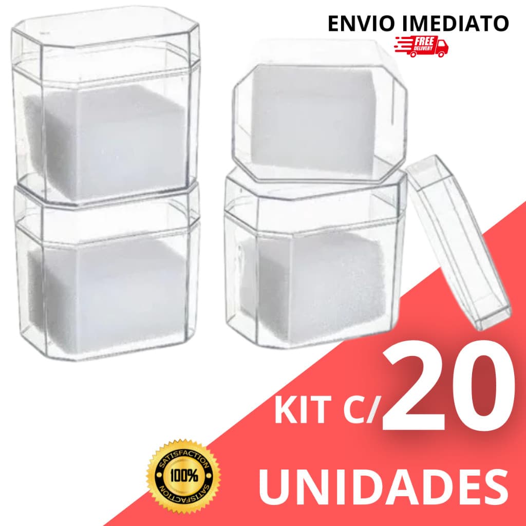 Kit Com 20 Caixas Para Relógio Com Almofada Em Acrilico Atacado