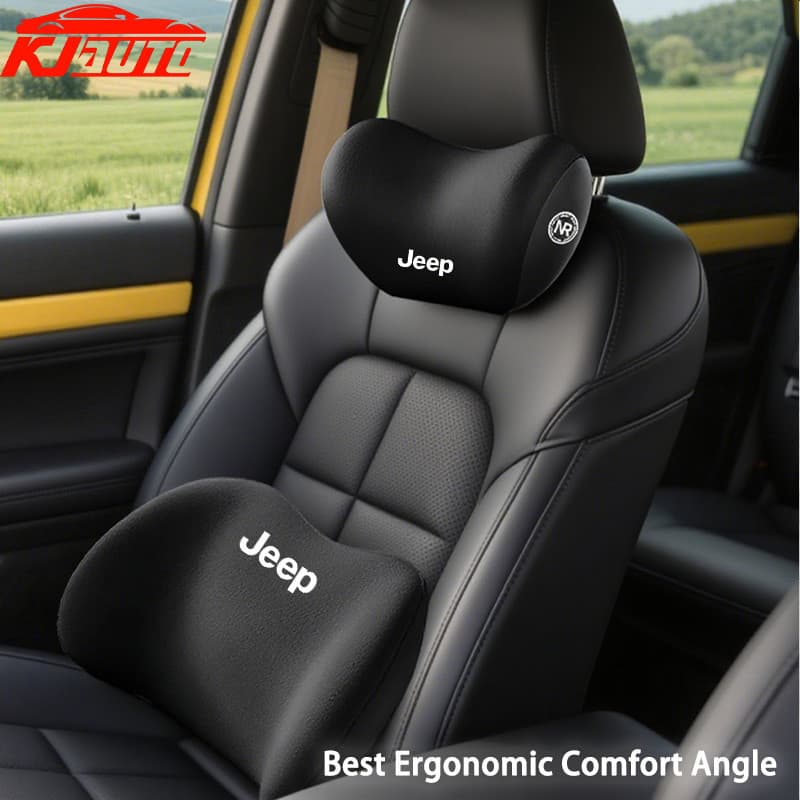 Jeep Car Memory Foam Neck Pillow Proteção Almofada De Encosto Lombar De Cabeça De Carro Para Renegade Compass willys Com