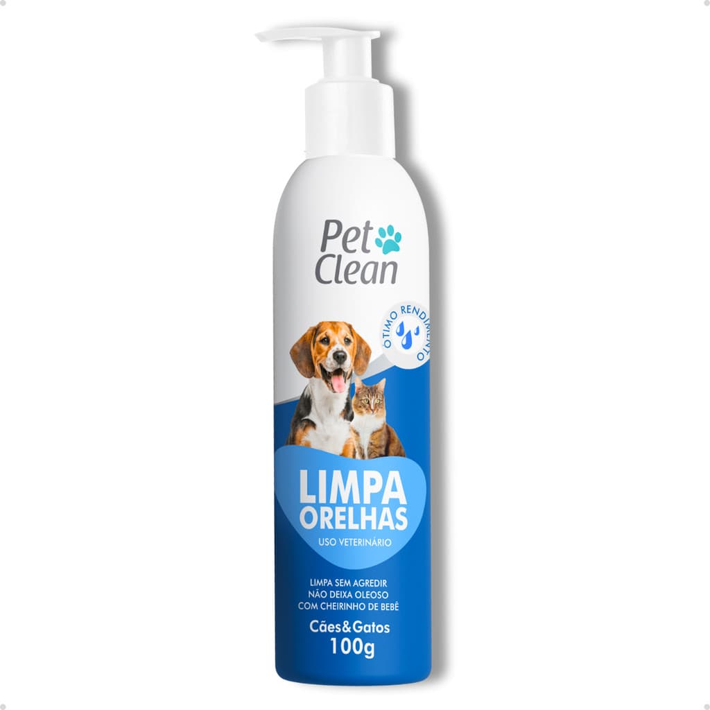 Limpador de Orelhas Ouvidos Ceras para Cachorro e Gato Pet Clean - 100 g