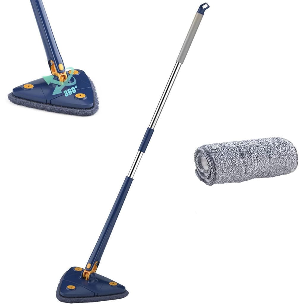 Esfregão Triangulo Mop 1 REFIL De Limpeza Ajustável Giratória 360° Limpeza