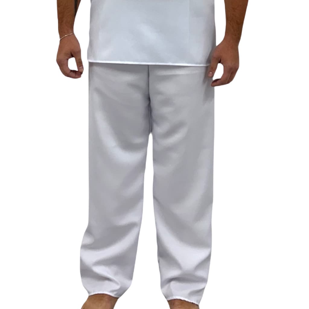 Calça Oxford Sem Bolso Branca Umbanda Candomblé