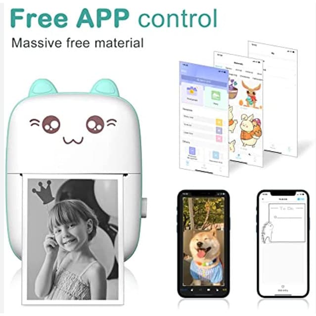 Mini Impressora Térmica Portátil Bolso Impressão Sem Fio Fotos Bluetooth Android Ios &TopZemShop&