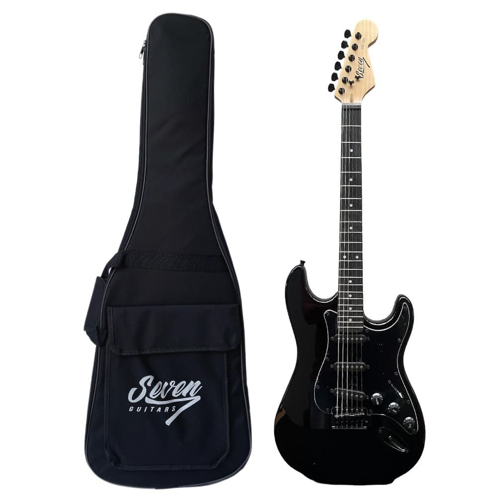 Guitarra Strato Seven Sgt-207 BK Preto C/ Bag