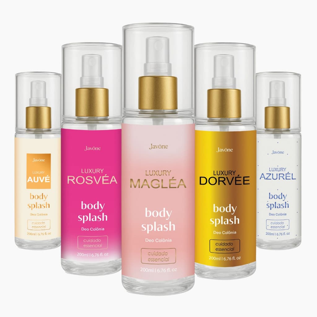 Kit Completo 5 Body Splashes  Coleção Luxury | Fragrâncias Icônicas | Qualidade e Encanto | Envio Imediato