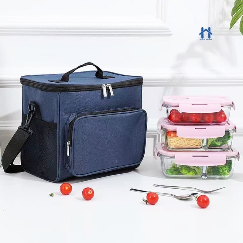 Bolsa Térmica Grande Fitness Piquenique Portátil para Lanches Marmita Dobravel Alça Ajustavel HH