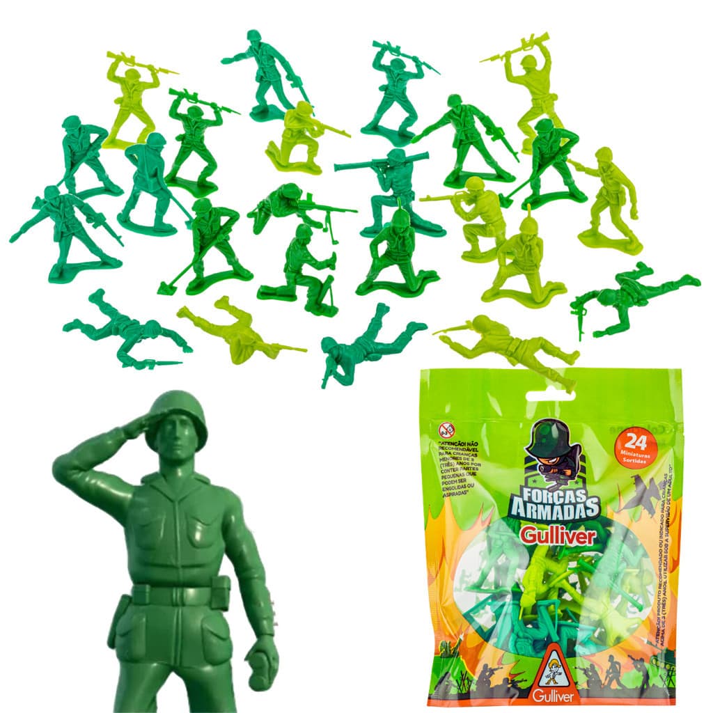 Soldadinhos Colecionáveis Forças Armadas 24 Miniaturas