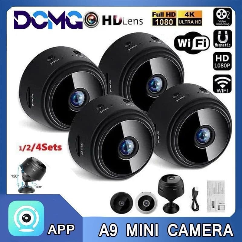 Câmeras A9 HD Mini com visão noturna Wifi Câmera 1080P Vigilância