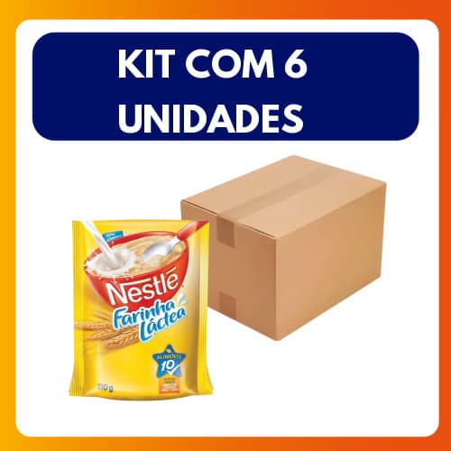 Kit com 6  Farinha Lactea Nestle 210g Sache