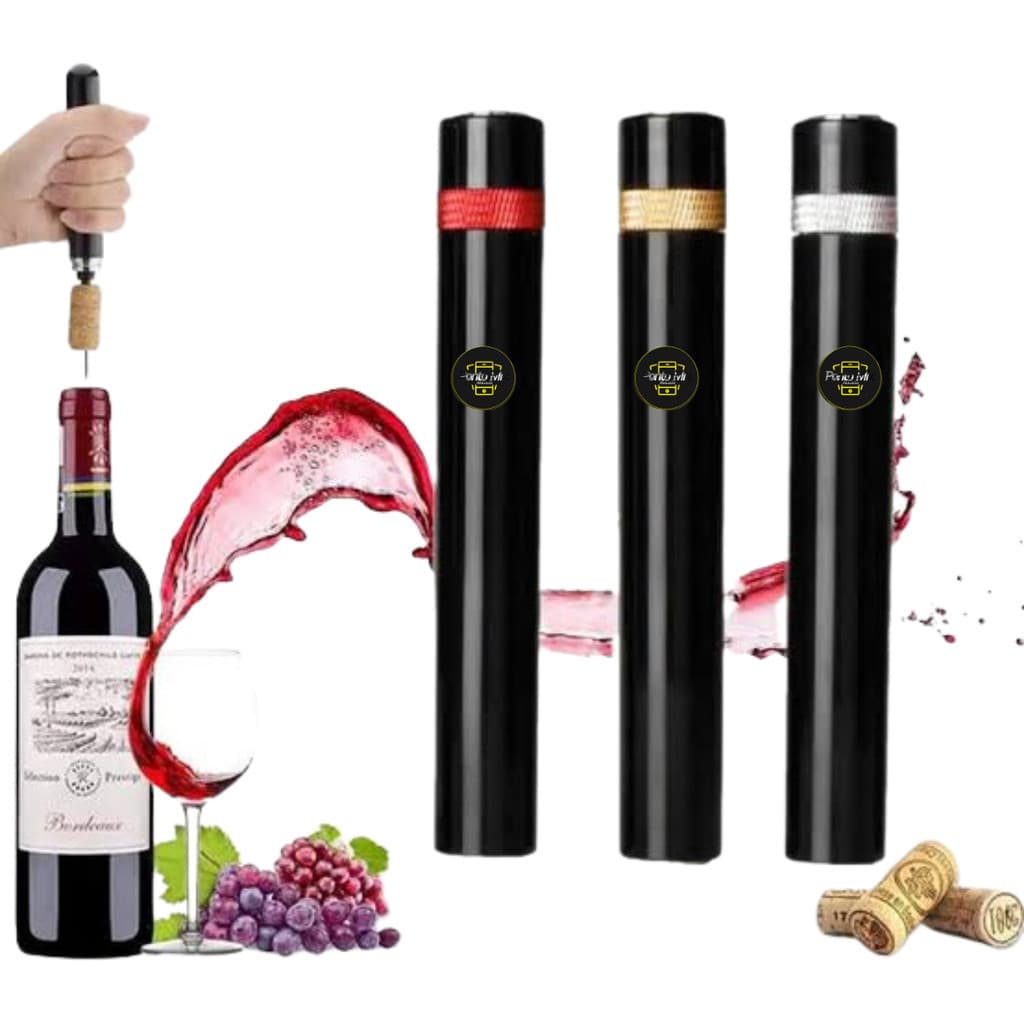 Saca-Rolhas de Vinho a Pressão de Ar | Abridor Agulha Sem Esforço e Rápido