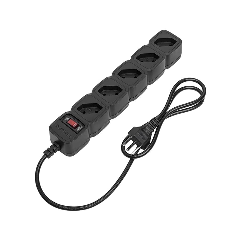 Protetor Eletrônico Intelbras com 5 Tomadas EPE 205 Preto