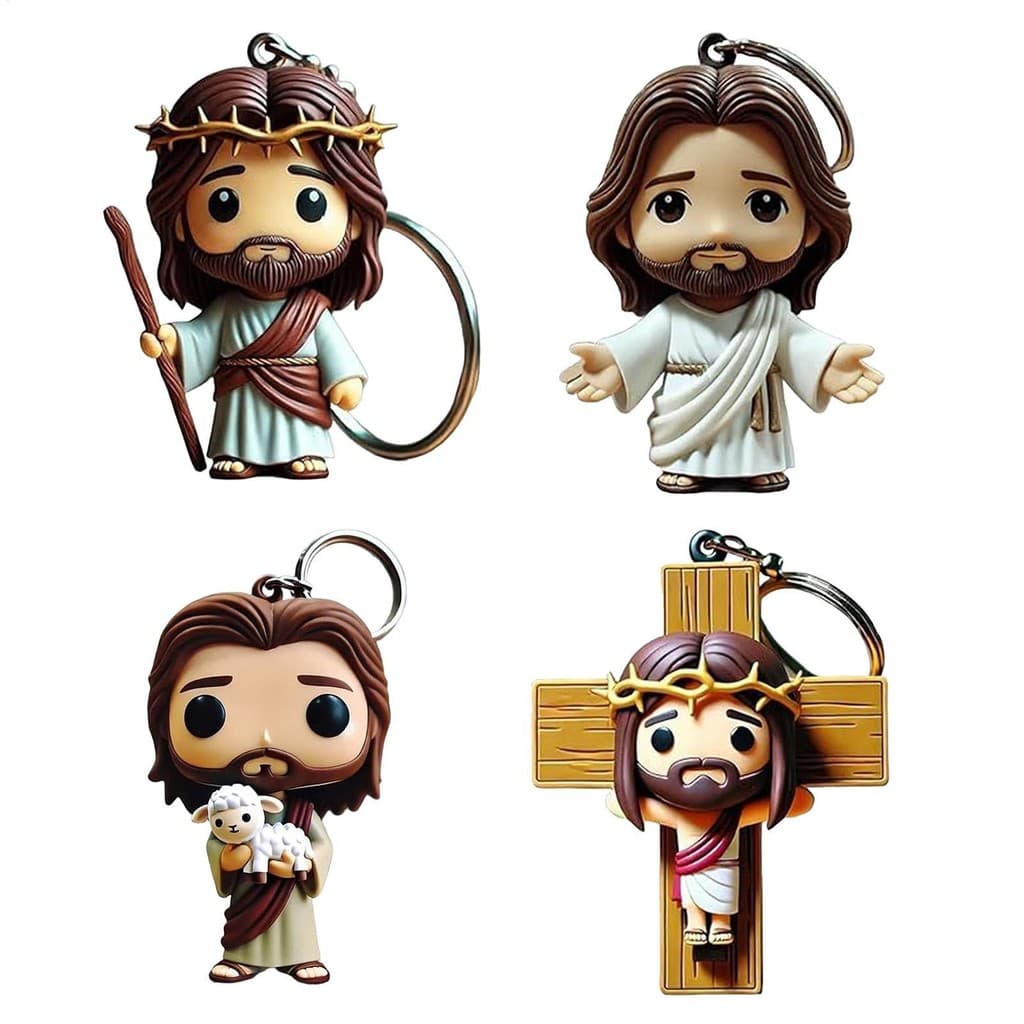 Boneca Saco Charme Jesus Chaveiro Acrílico Pingente Artesanal Pequena Decoração Para Casa xurit2br