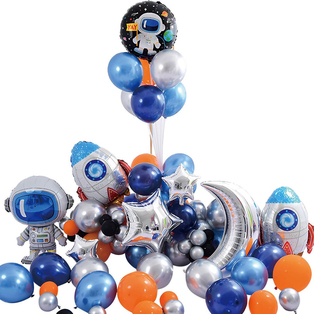 Balão de Aniversário Bexigas 92 Peças Balões de Festa Conjunto de Luxo Balões Para Festas e Aniversários M1028-AZUL