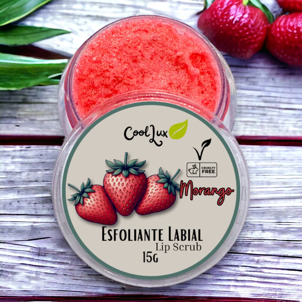 Lip Scrub Esfoliante Labial com Vitamina E Natural hidratante 15G
