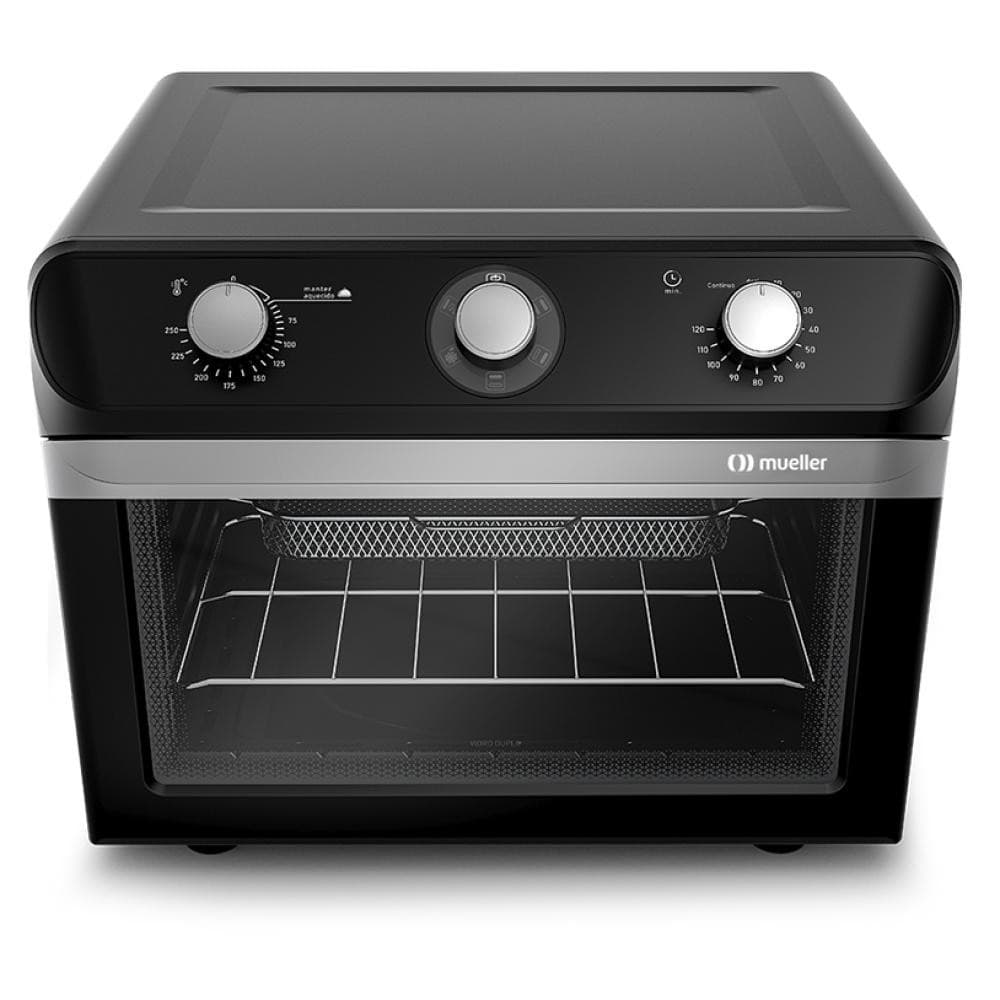Forno de Bancada E Fritadeira Elétrica Sem Óleo Air Fryer Mueller MFB35G 35L 220v Preto Fosco