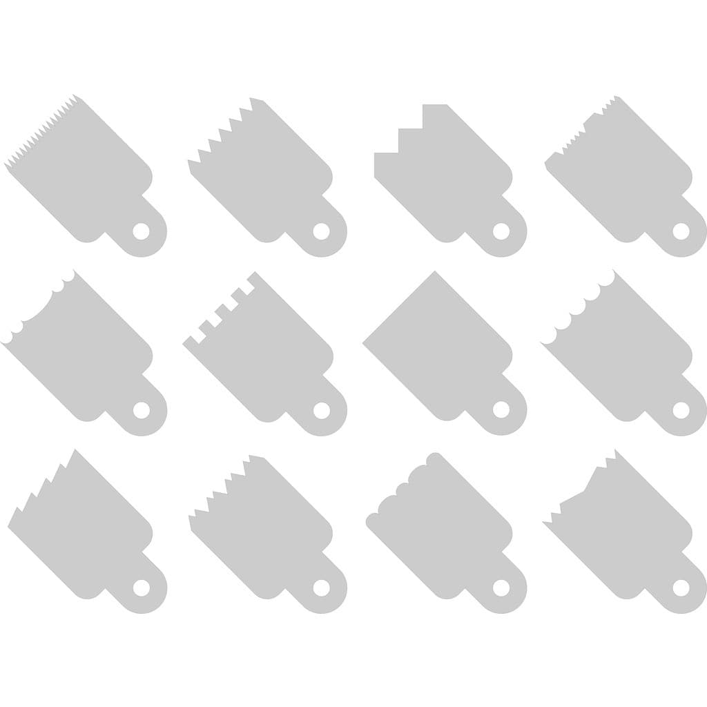 Mini Espátula Efeito Wave Cake Kit 12 Unidades para chantininho