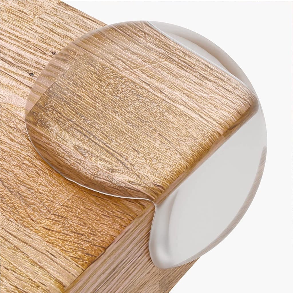 Kit Ate 8 Protetor Quina Canto Segurança Mesa Armário Estante Bebê Criança Cola Forte