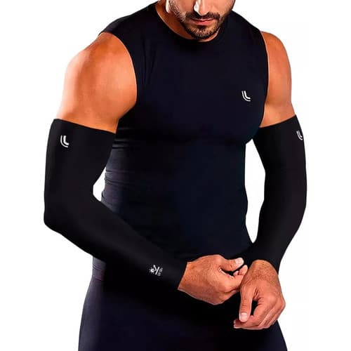 Kit Par Manguito Esportivo Original Lupo Proteção Solar Térmico Uv 50+ Vôlei Ciclismo Motoqueiro