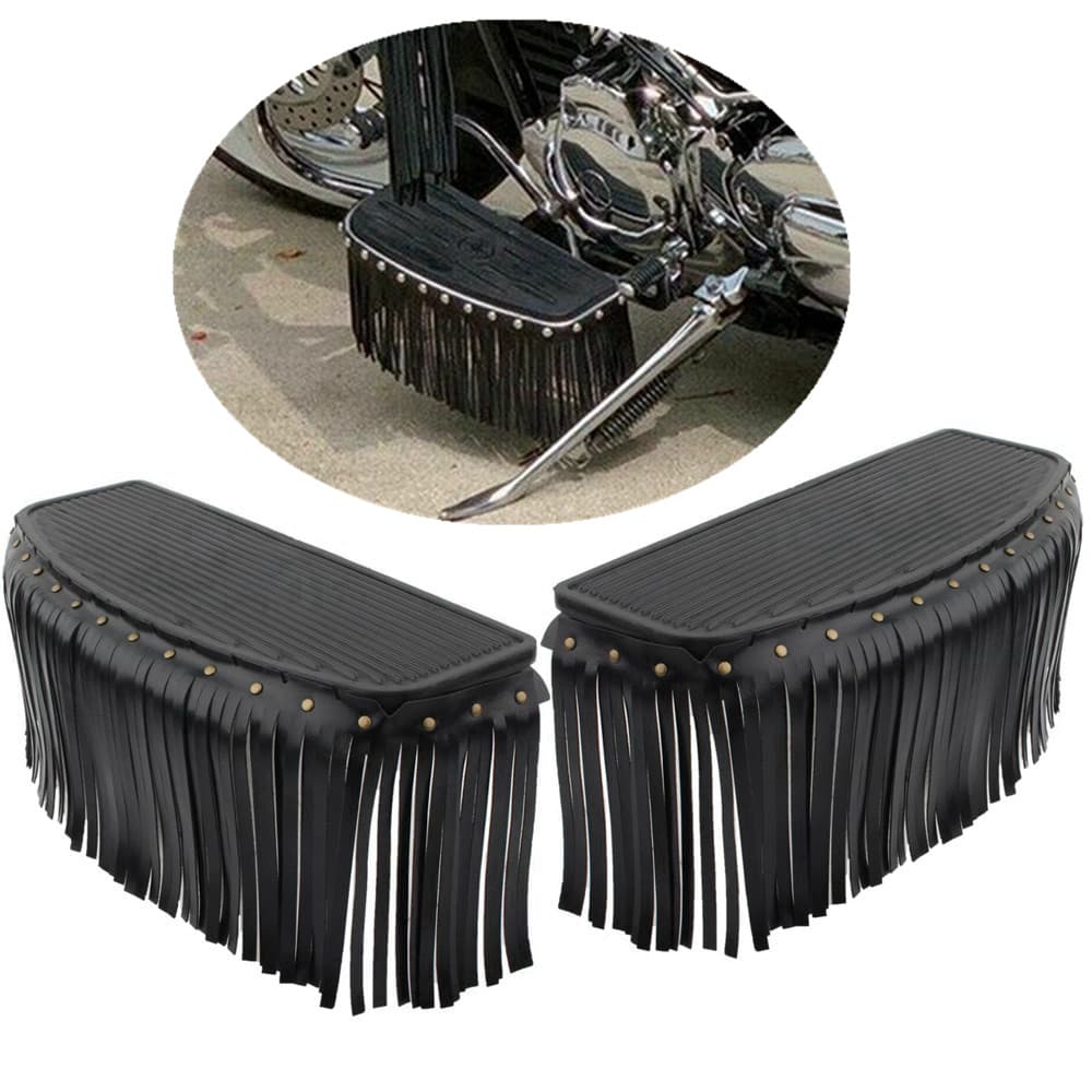 Motocicleta Universal Microfibra Simulação Piso Franjas Pé Pedal Capa Borla Chopper Bobber Personalizado Cafer E-Bike Sc