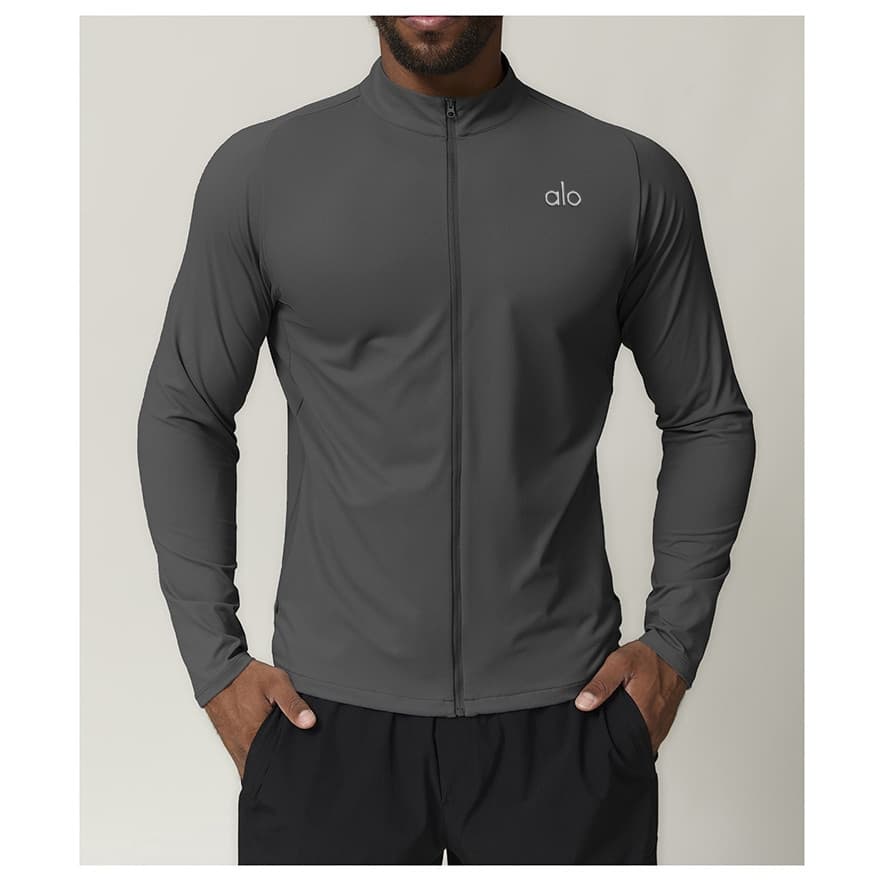 Jaqueta Esportiva Casual Com Mangas Comprimidas Para Esportes Ao Ar Livre E Fitness