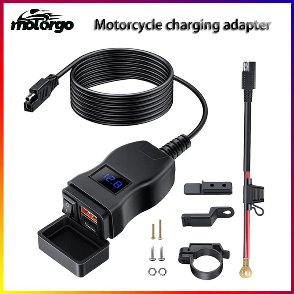Anchtek  Motocicleta  Veículo  Montado  Carregador Adaptador , Impermeável , USB , PD , Portas , Rápido ,
