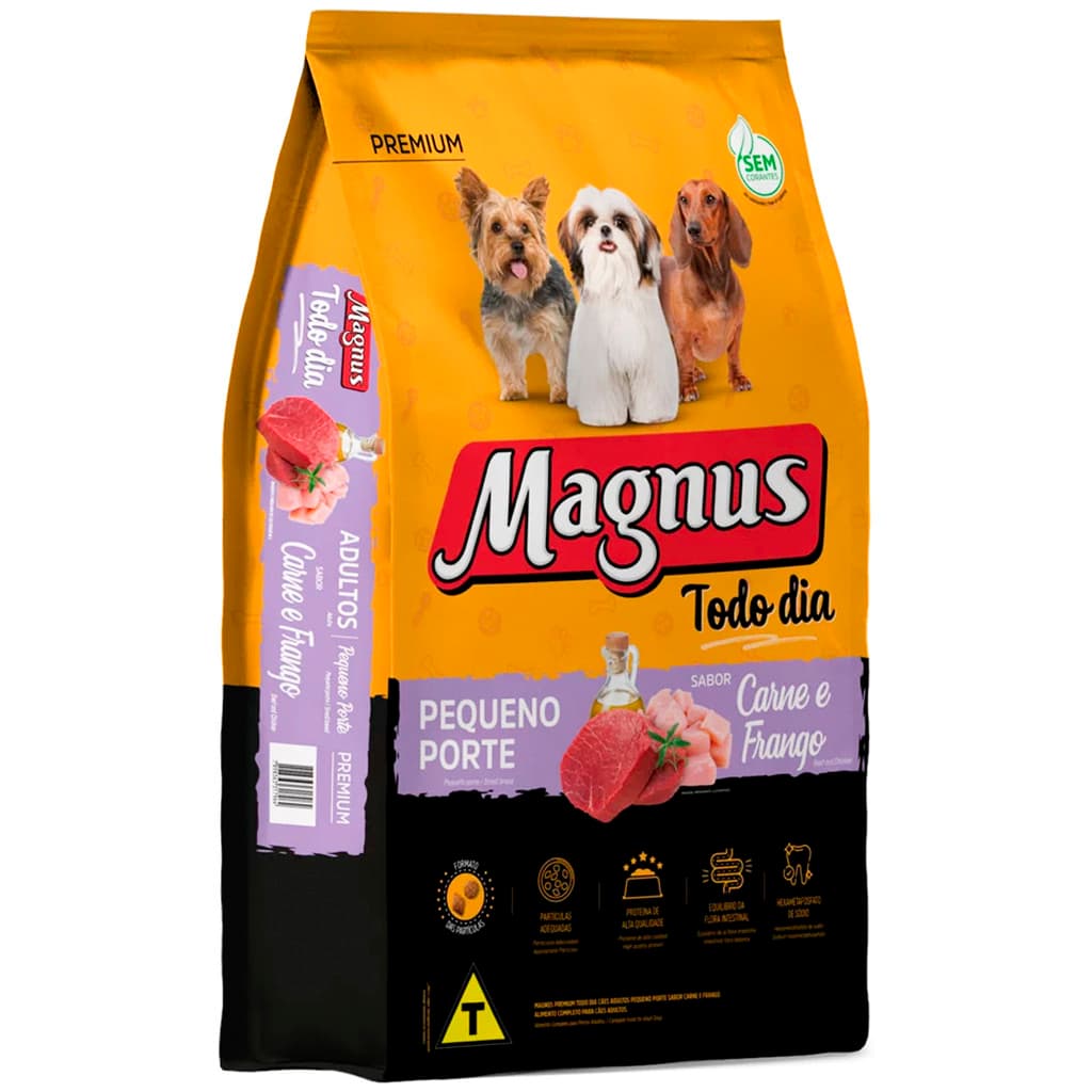 Ração para Cachorro Magnus Premium Adultos Pequeno Porte Carne e Frango 10kg