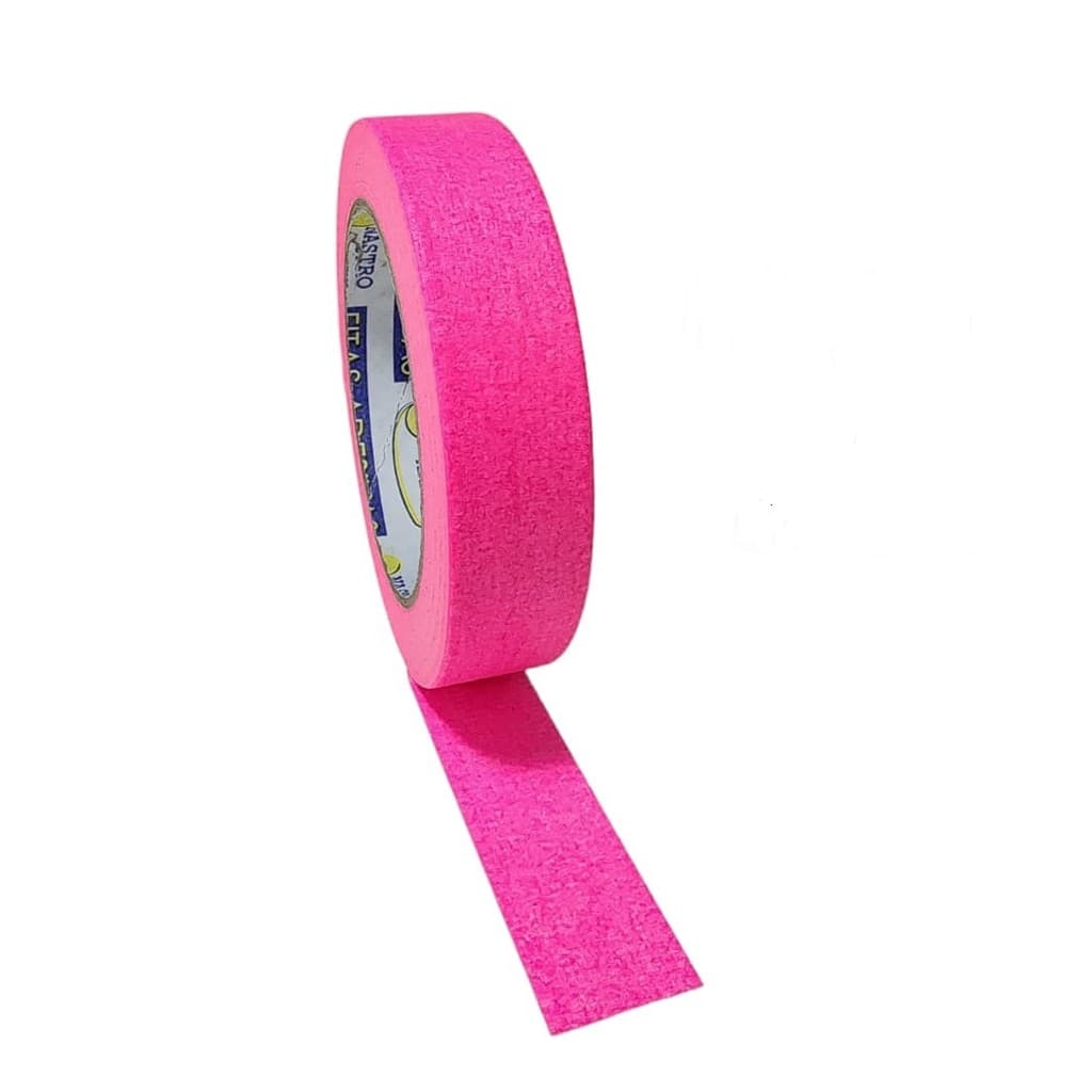 Fita Crepe 18mmx30m Cor Rosa Neon