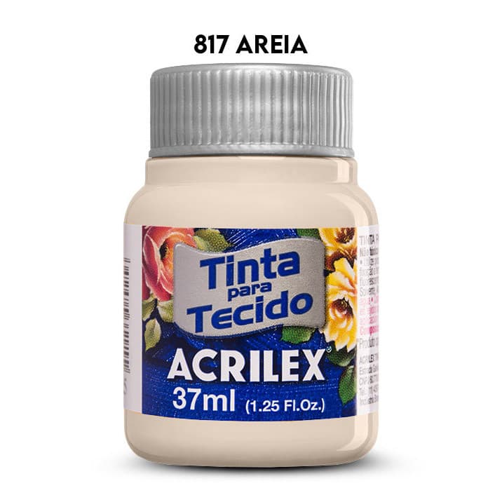TINTA TECIDO ACRILEX 37ML FOSCA 817 AREIA