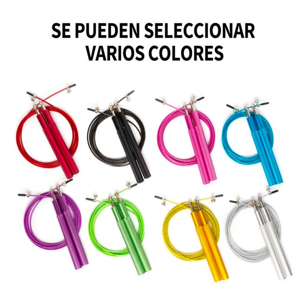 Corda De Pular 3m Cabo Aço Duplo Rolamento Speed Profissional