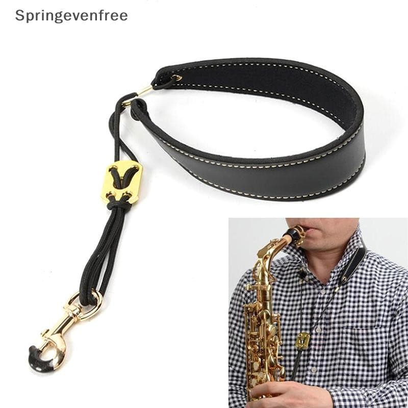 Spe Ajustável Saxofone Pescoço Acolchoado Cinta De Couro Sax Arnês Pendurado Cinto FE