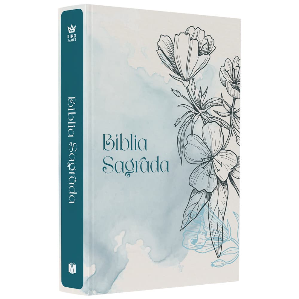 Bíblia Sagrada | King James | Azul Flores