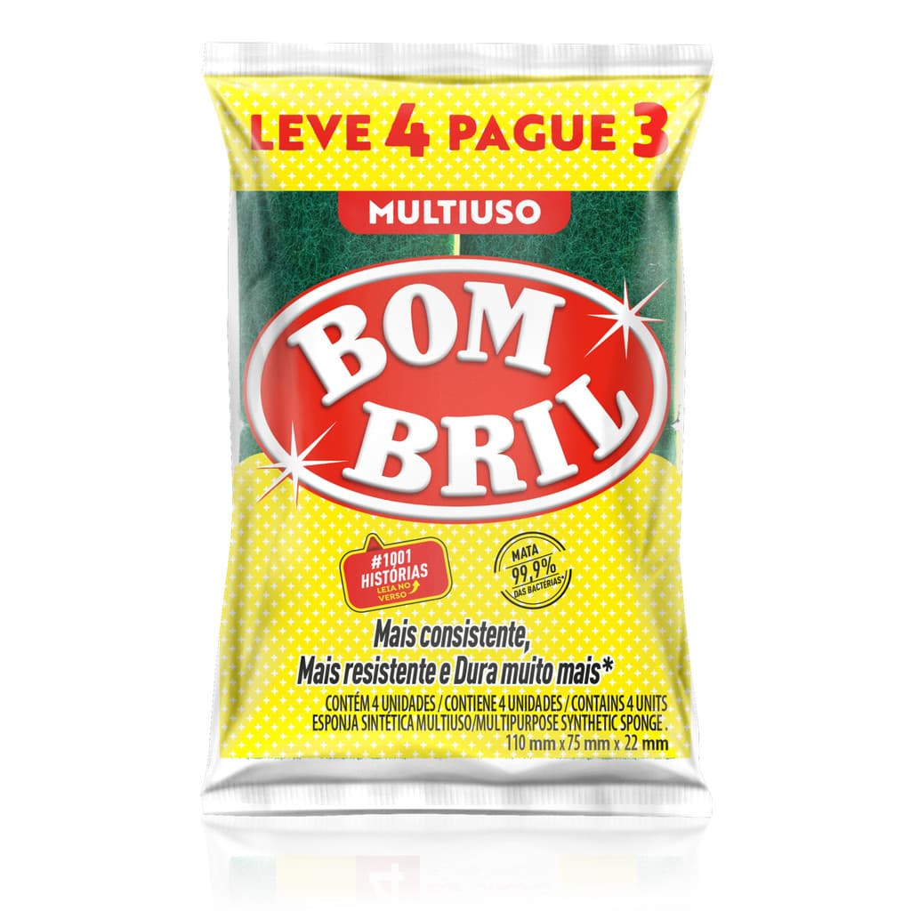 Esponja Bom Bril Multiuso Leve 4 Pague 3