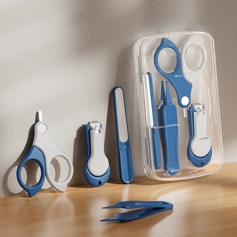 Kit de Cuidados com Unhas do Bebê 4 em 1 Seguro e Prático Aparador de Unhas