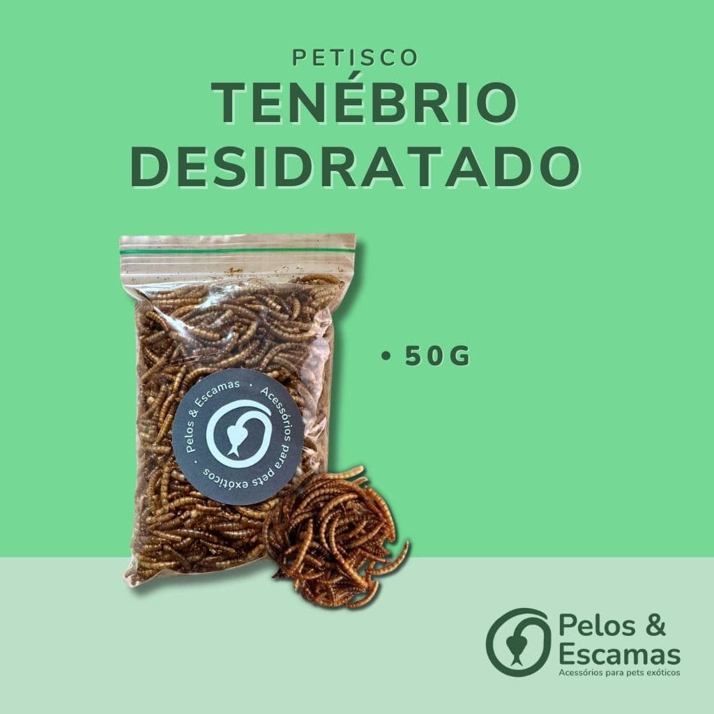 Tenébrio Desidratado (petisco para roedores e aves) 50g