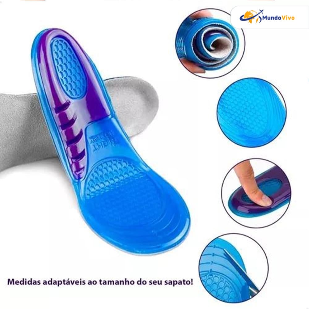 Palmilha Ortopédica com Gel - Proteção e Amortecimento para Seus Pés