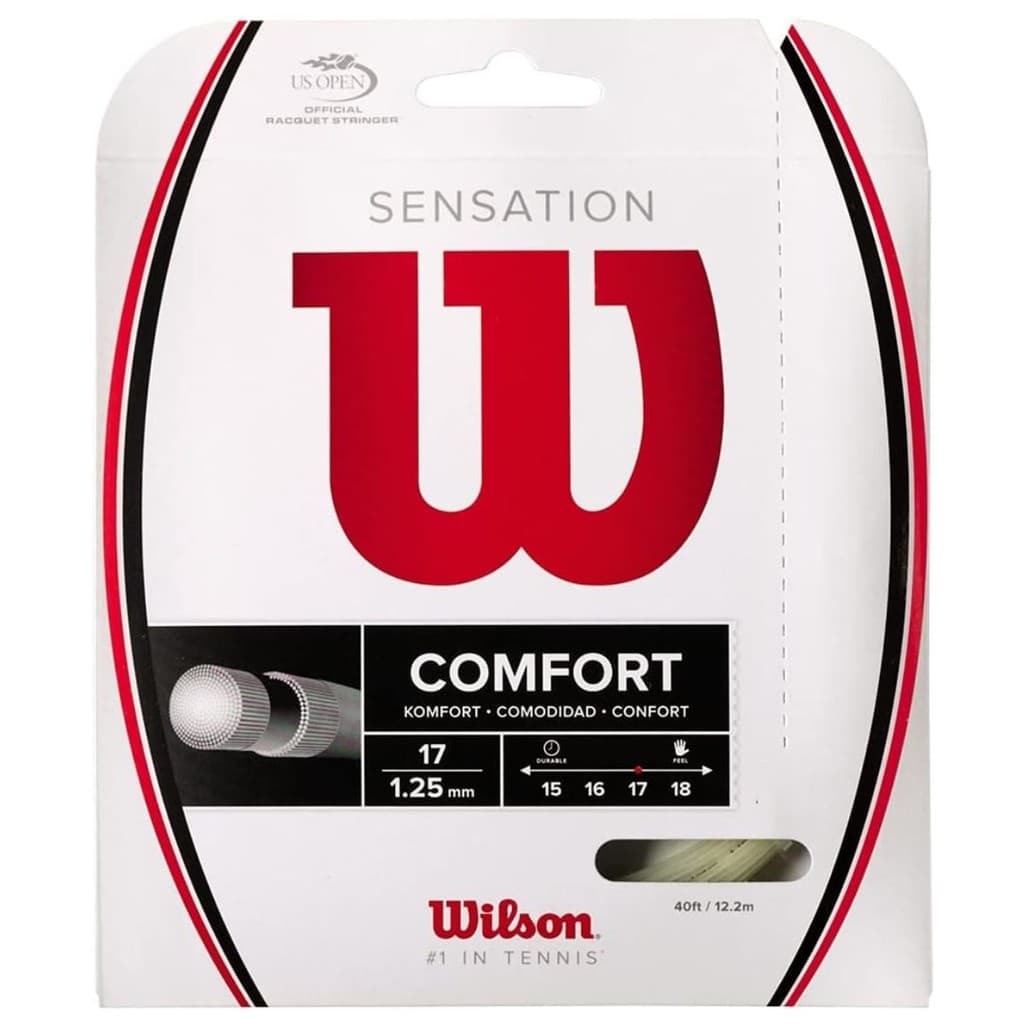 Corda Para Raquete 17L 1.25mm Sensation Branca - Wilson