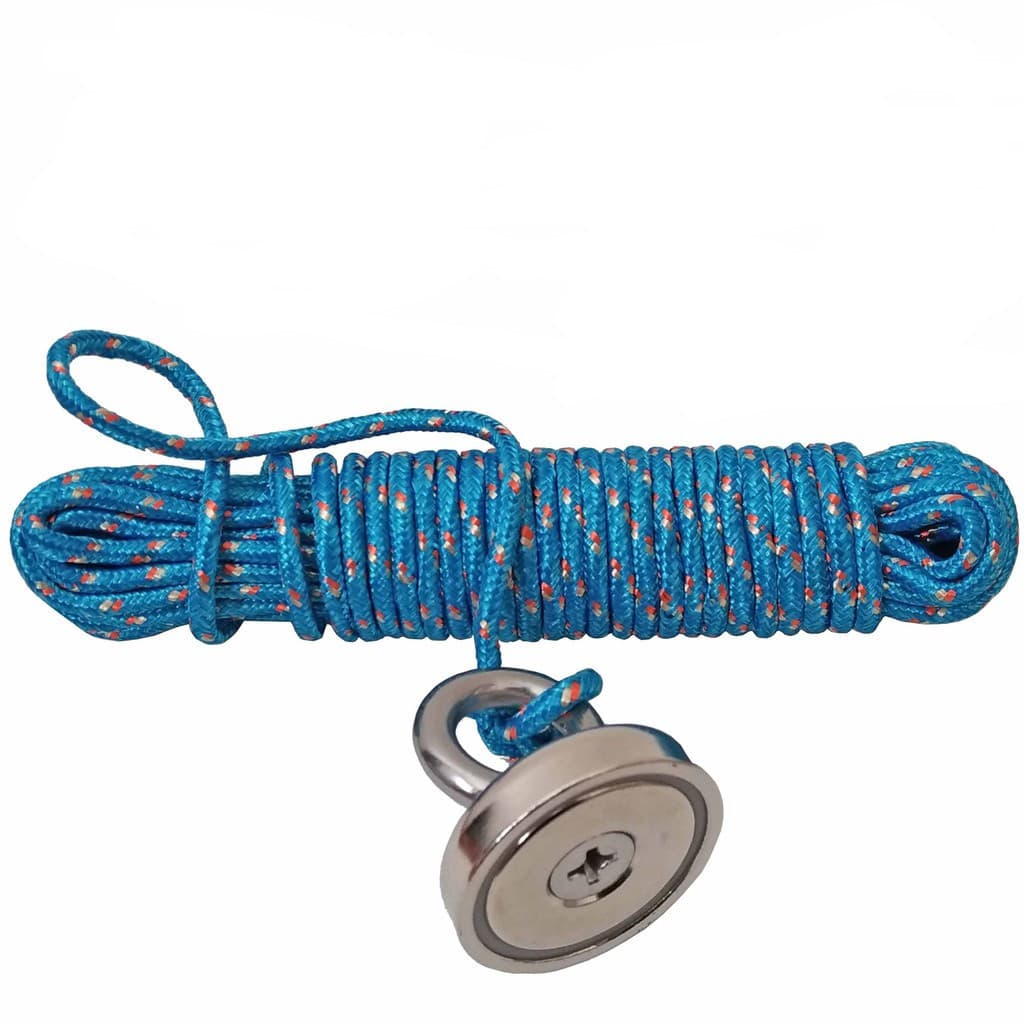 Imã De Neodímio Para Pesca Magnetica Até 110 Kg De Tração Super Forte com Gancho Redondo