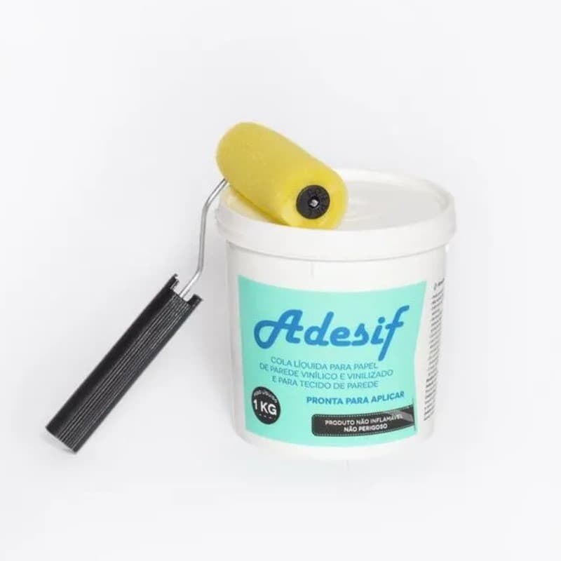 Cola Líquida para Papel de Parede 1KG Adesif