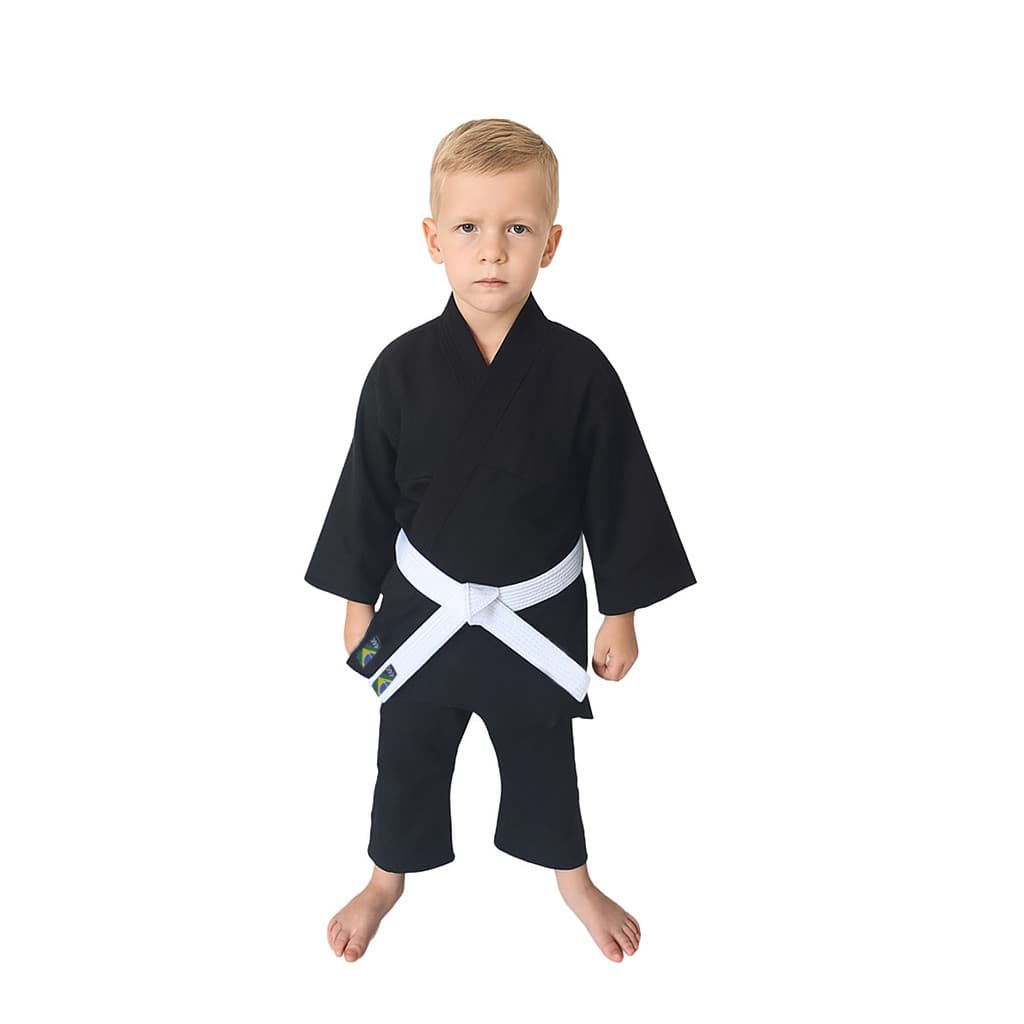 Kimono Infantil para Judô e Jiu-Jitsu + Faixa Grátis | Modelo Liso, Resistente e Leve para Iniciantes