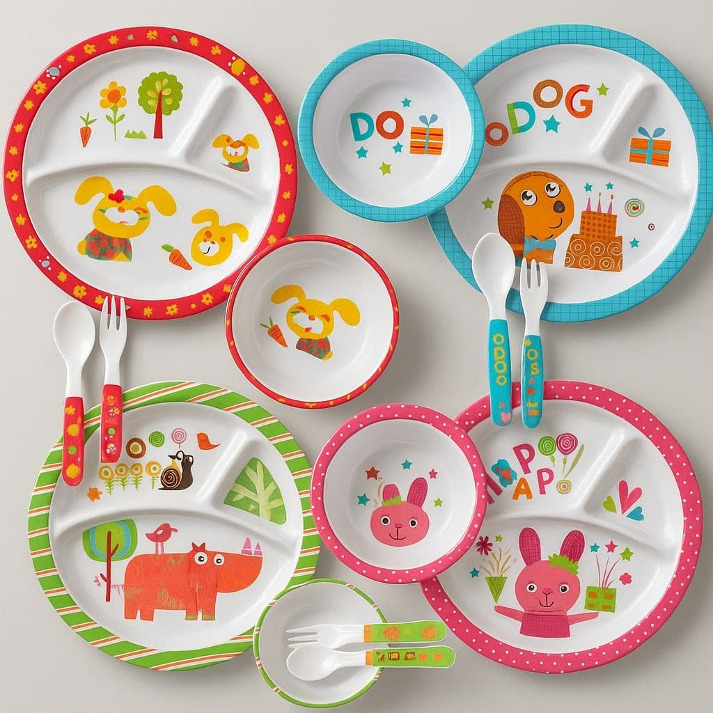 Conjunto Prato Infantil 4 Peças – CORES E MODELOS