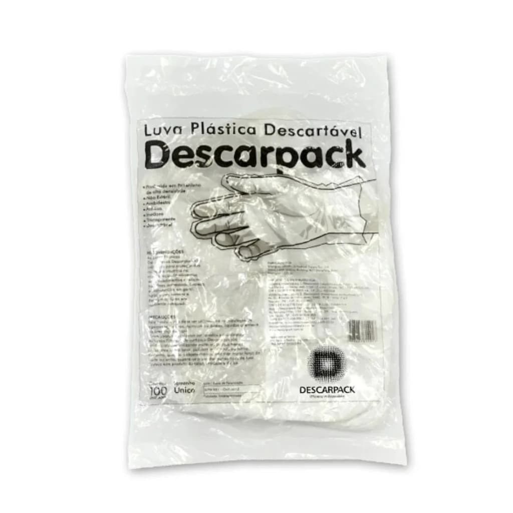 Luva Plástica Descartável Descarpack – Não Estéril