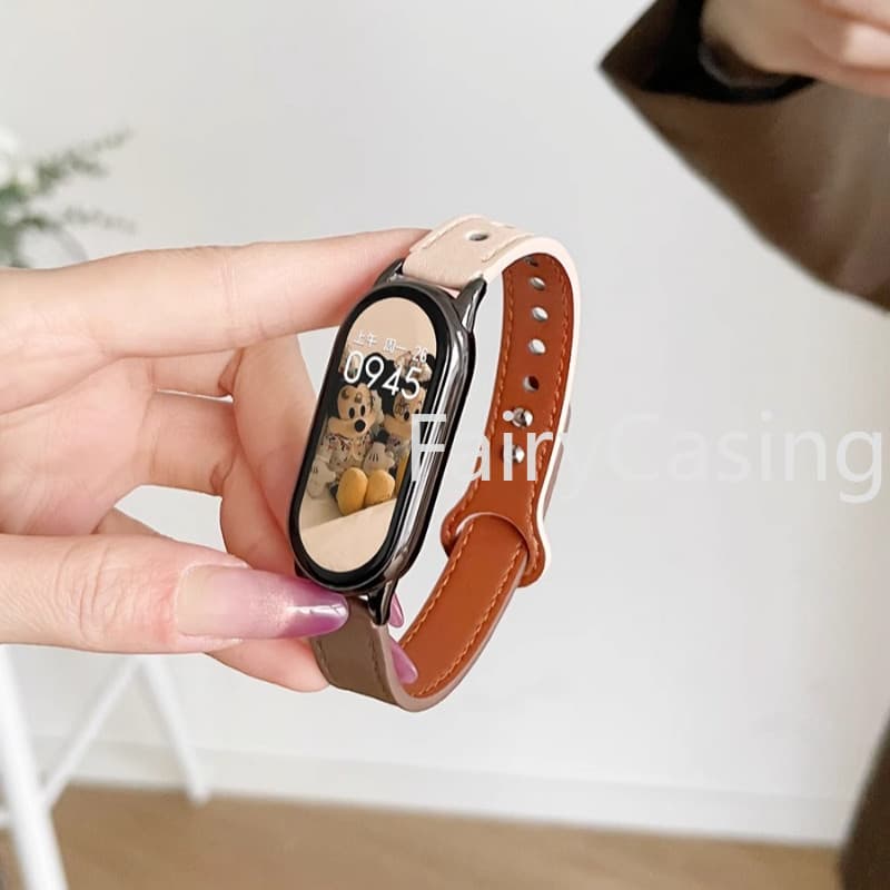 Pulseira De Couro Para Xiaomi Mi Band 10 9 8 7 6 5 4 3 Ajustável Substituição Miband 8 NFC Acessórios