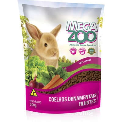 Ração para Coelhos Ornamentais Filhotes Megazoo c/ 500g