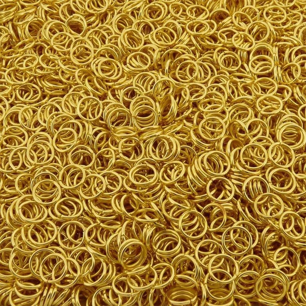 Argola Elos Metal Dourado 8mm Bijuterias Chaton 400pcs