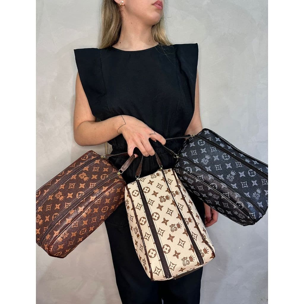 Necessaire Grande Multifuncional Bolsa De Mão Organizadora De Viagens Porta Chuteira Maquiagens