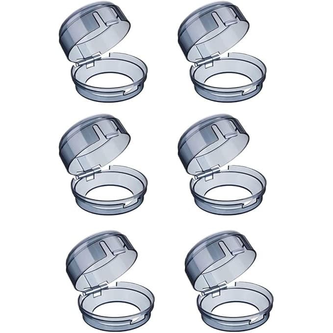 Kit 6 Protetor Botão De Fogão Transparente Fumê Proteção Infantil