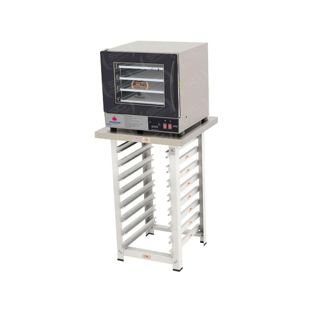 Kit - Forno Turbo Prp-004 Plus Digital 127v Preto + Bancada Mes-004 - Progás